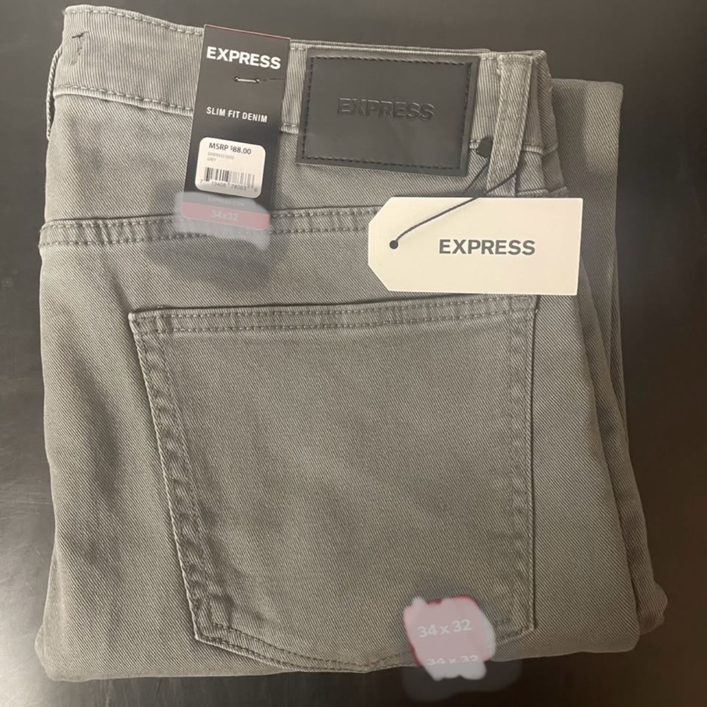 Express Charcoal Slim Fit Denim